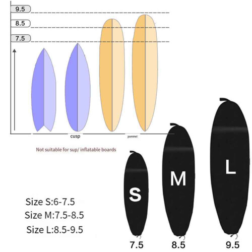 Surfboard Protective Case Dustproof Skis Cover for Surf 200x50cm 2