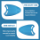 Blue EVA Back Float Kickboard Training Plate for Adult Children 8