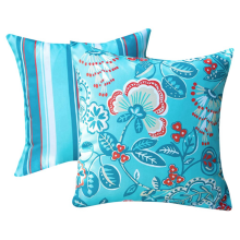 Pack of 2 Outdoor Waterproof Pillow Covers 18x18 Square