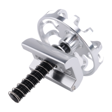 Faltrad-Scharnierklemme, CNC-Aluminiumlegierung, C-Schnalle, Silber