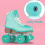 8 Piece Skate Wheel Set with Toe Plugs, Green 3