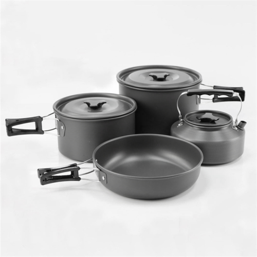 Camping Cookware Set,Portable Folding Pot and Pan with Carrying Bag 1