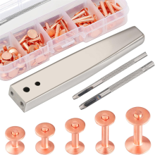 50 Sets Copper Rivets Various Leather Rivet Kits for Repairing