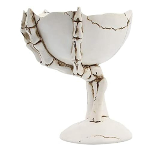 Halloween Candy Bowls Skeleton Hands Dish Resin Skull Bowl