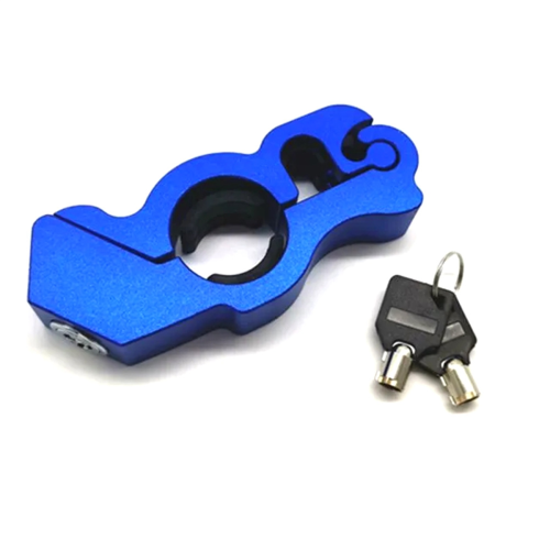 Motorcycle Handlebar Lock Brake Handle Solid Blue