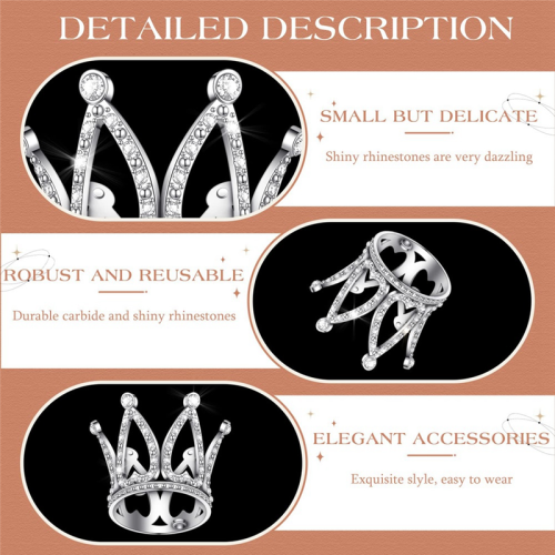 12Pcs Crown Cake Topper Mini Baby Queen 2