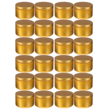 24 Pcs Candle Jar Decorative Labels Empty Storage Tins Tin, B