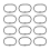 12 Pcs Open Shower Curtain Hook Rings Oval Hanging black 2