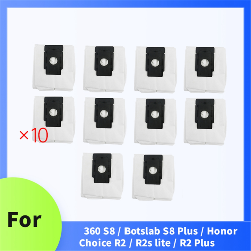 10Pcs Dust Bag for 360 S8/Botslab S8 Plus Self Emptying Robot Vacuum 2