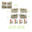 4pcs Beige Inner Door Handle Pull Kit for Grand 6