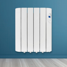 Futura Electric Panel Heater 600W Oil Filled Radiator Day Timer Wall Mounted Low Energy Retention Digital Thermostat Convector