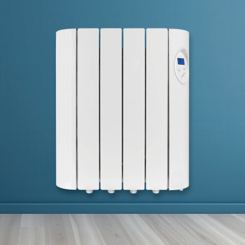 Futura Electric Panel Heater 600W Oil Filled Radiator Day Timer Wall Mounted Low Energy Retention Digital Thermostat Convector