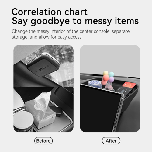 Center Console Dash Organizer Dashboard Tray Storage Box Accessories 2