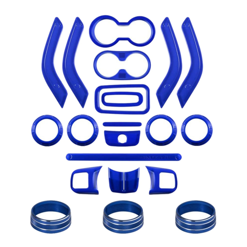 21-teiliges Auto-Innendekorations-Abdeckungs-Trimm-Kit Blau 1