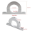 Silver 2inch Hole Brushed Underdash Mount bracket 7