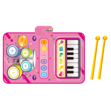 Rosa 2-in-1-Multifunktionsdecke für elektronische Musik für Kinder, um das Interesse zu wecken