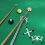Retractable Billiard Cue Stick Bridge with 6Pcs Removable Brass Head Table Pool Accessories,Silver 8
