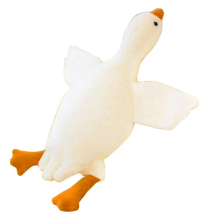 Gänse-Kuscheltier-Kissen, süßes weißes Enten-Plüschkissen, superweiches Umarmungskissen, Schwan