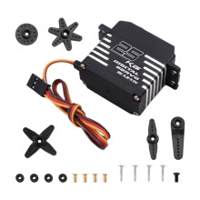 Bürstenloser Servo, Aluminiumlegierungsgehäuse, wasserdicht, digitales Metallgetriebe für RC-Auto, LKW, Crawler, Boot, Roboter, DIY, 25 kg