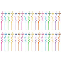 Valentinstag Strohhalm Herzform Rosa Niedlich Trinken Kaffee Milch Braut Geschenk Hochzeitsbedarf, 36 PCS