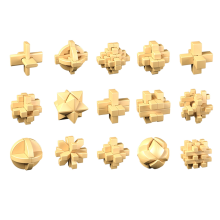 15Styles/Set Small Lu Ban Lock IQ Brain Teaser Educational Toy for Kids Children Plastic Unlock Toys Adult