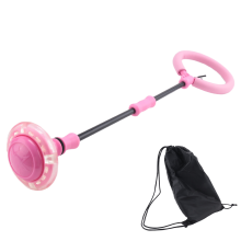Pink Ankle Skip Ball with Flashing Lights, It Toy for Kids Indoor & Outdoor, Swing Sports
