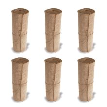 x Jute-Deckchenrolle, 30 x 275 cm. Anti-Rutsch-Decke mit Kantendesign, fransen nicht aus. Stoffrollen sind
