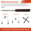 Retractable Billiard Cue Stick Bridge with 3Pcs Removable Brass Head Table Pool Accessories,Silver 9