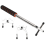 Retractable Billiard Cue Stick Bridge with 3Pcs Removable Brass Head Table Pool Accessories,Silver 4