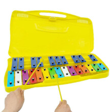 Xylophon mit 25 Tönen und Etui, buntes Musikspielzeug, perfekt gestimmtes Instrument für Erwachsene, Kinder und Kleinkinder, Blau
