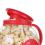 Mini-Popcornmaschine mit sicherem Silikondeckel, Rot 6