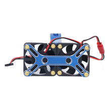 4985 1717 Aluminiumlegierung bürstenloser Motor-Kühlventilator Wärmerückhalter for Traxxas 1/5 RC Auto Blau