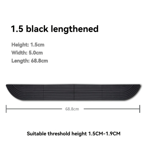 Step Ramp Climbing Mat Spare Supports 1.5-1.9cm Threshold Black 2