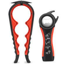 5 in 1 Jar Opener; Non-Slip Bottle Opener with Silicone Handle for Children; Weak Hand; Elderly with Arthritis