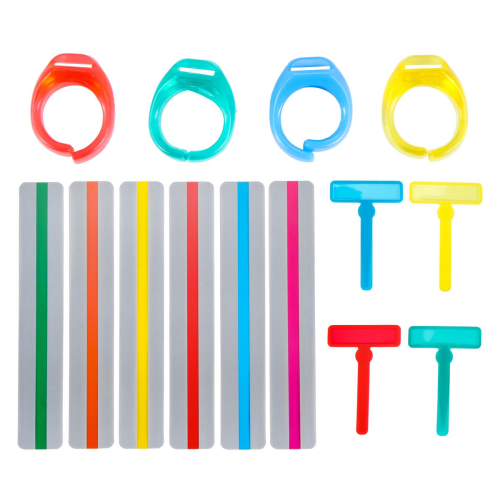 14Pcs Guided Reading Strips Set Finger Trackers for Dyslexic Students 2