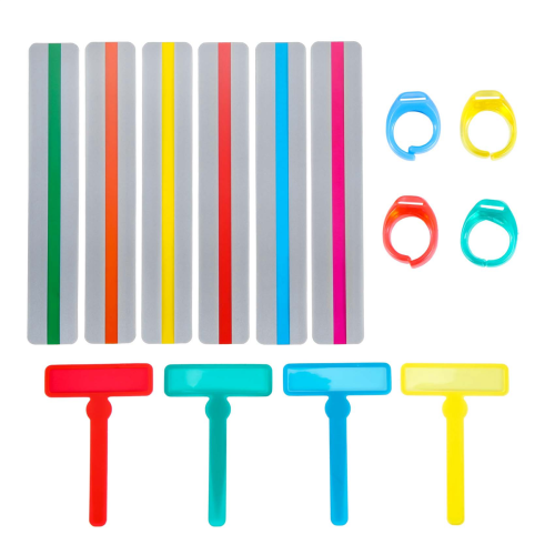 14Pcs Guided Reading Strips Set Finger Trackers for Dyslexic Students 1