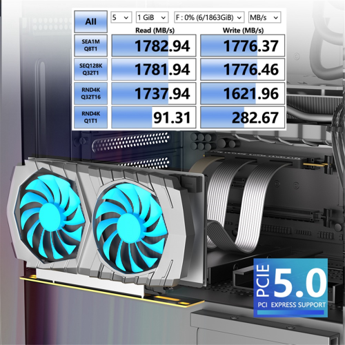PCI-E 5.0 16X PCIe5.0 Expansion Cable Vertical Installation GPU 2