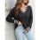 V-Neck Regular Fit Knit Sweater Black L 6