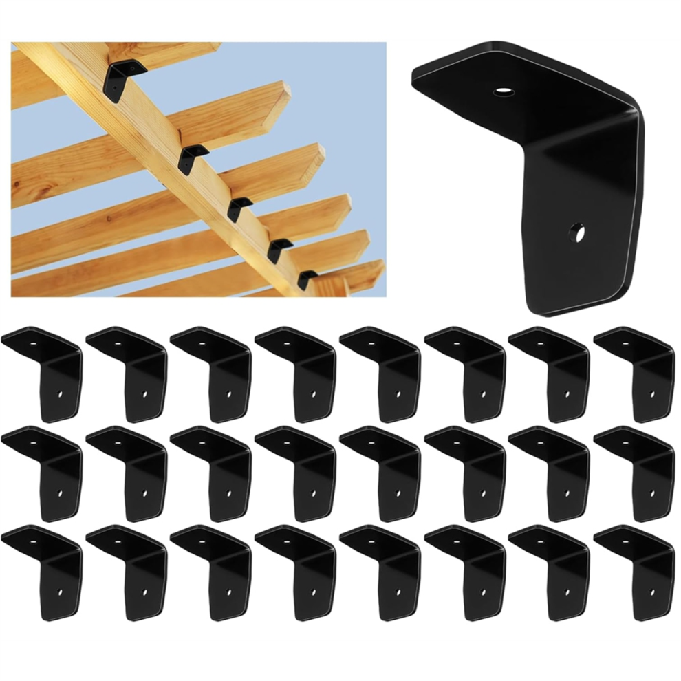 12 Pcs Black Pergola Hardware Rafter Clipshurricane Clips 4853461100668