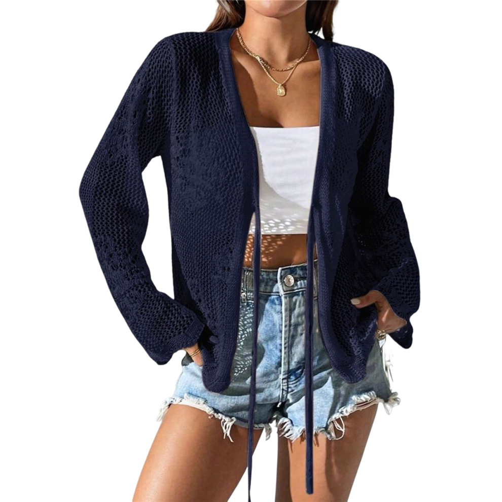 Womens Casual Cardigan Black S-image-OPC-PJQMTXX-NEW