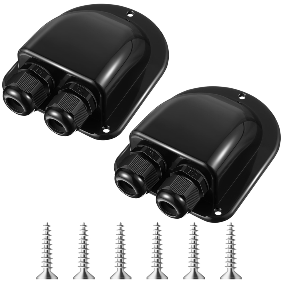 2 Pack Solar Cable Entry Gland,Solar Gland Black 4853461103669