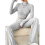 Womens Cute Long Sleeve Lounge Set Light Gray L 3