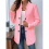 Women's Stand Collar Jacket Pink XL 5