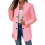 Women's Stand Collar Jacket Pink L 4