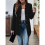 Women's Stand Collar Jacket Black L 8