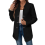 Women's Stand Collar Jacket Black L 3