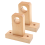 2-Pack Natural Wood Curtain Rod Brackets
Sturdy Wall-Mounted Support Hook 1