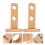 2-Pack Natural Wood Curtain Rod Brackets
Sturdy Wall-Mounted Support Hook 5