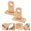 2-Pack Natural Wood Curtain Rod Brackets
Sturdy Wall-Mounted Support Hook 4