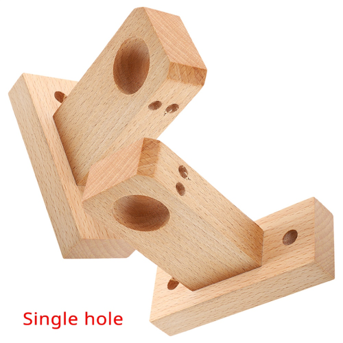 2-Pack Natural Wood Curtain Rod Brackets
Sturdy Wall-Mounted Support Hook 2